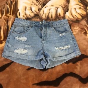 Forever 21 Denim Distressed Shorts